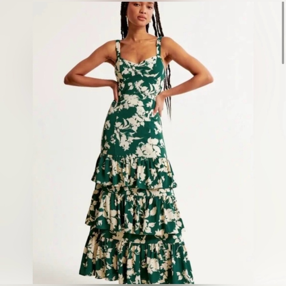 Abercrombie & Fitch Tiered Midi Dress Size XL Petite.
